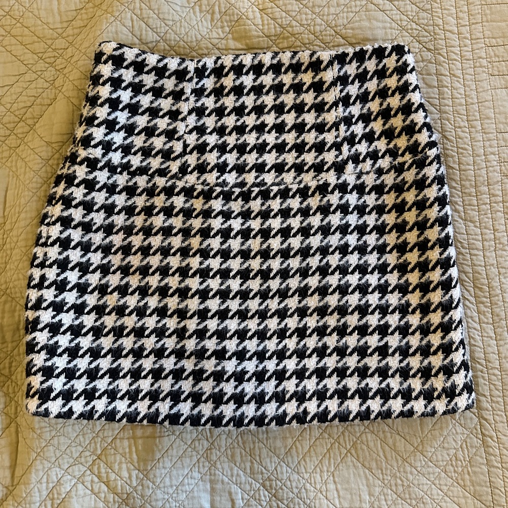 For Love & Lemons Herringbone Tweed Mini Skirt